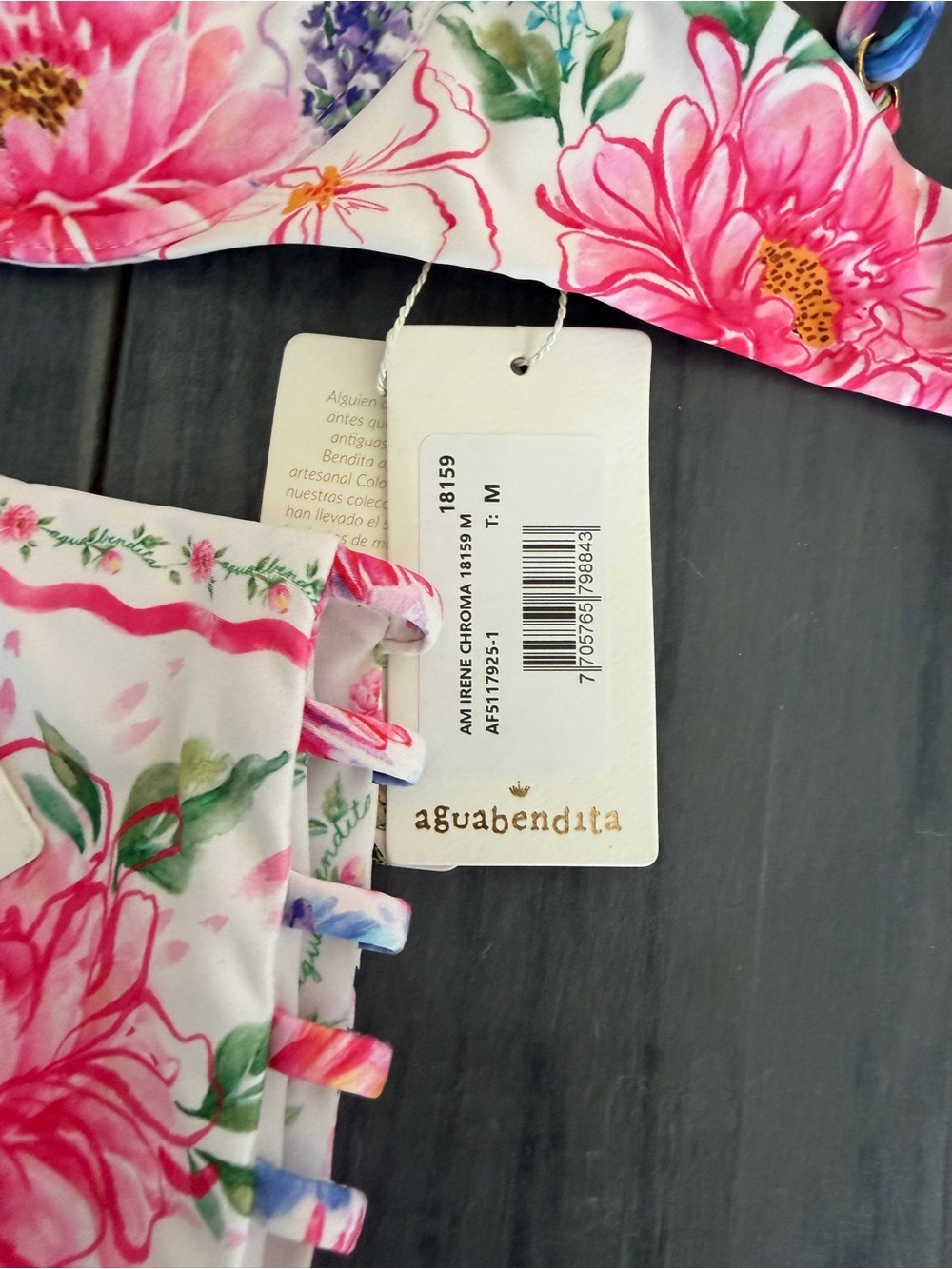 Agua Bendita Floral Bikini Set Size M NWT - Picture 5 of 9